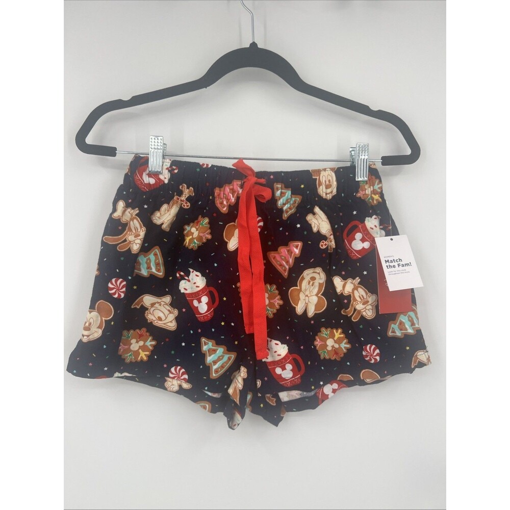 Old Navy x Disney Cookie Party Navy Women Draw String Flannel Pajama Shorts XS